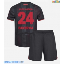 Camisa de time de futebol Bayer Leverkusen Aleix Garcia #24 Replicas 1º Equipamento Infantil 2025-26 Manga Curta (+ Calças curtas)